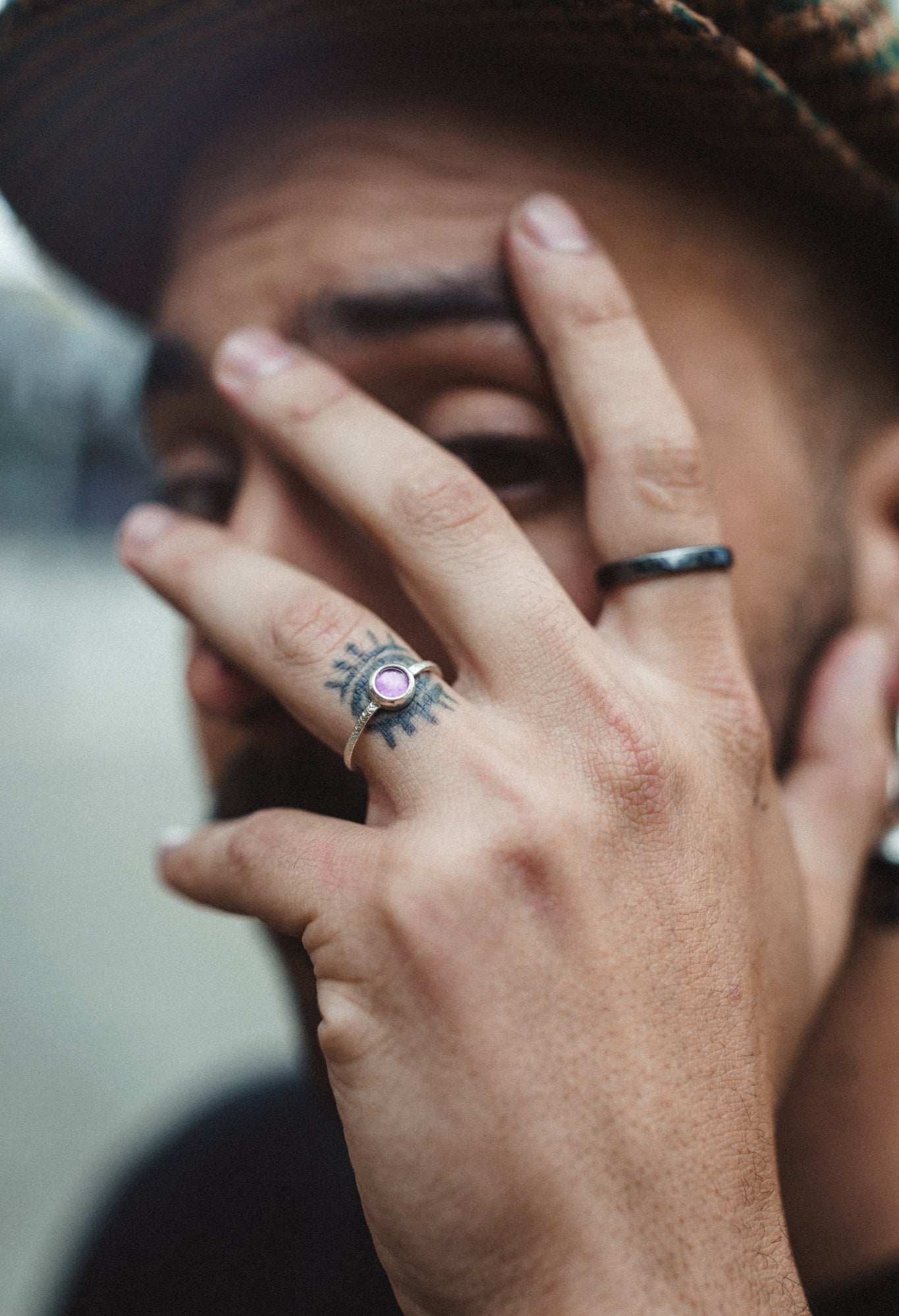 Minimaler Ring Amethyst