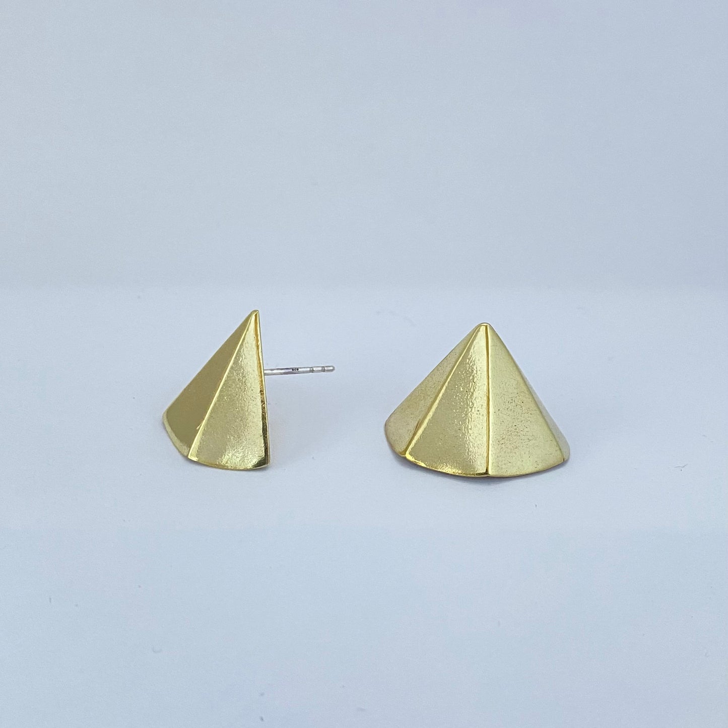 Pyramid Earring - Bronze