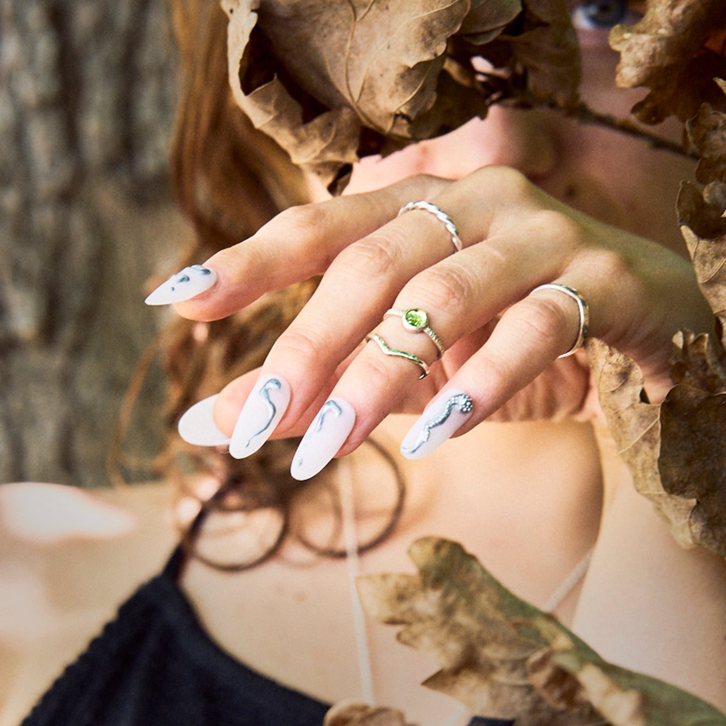 Peridot Espiga midi Ring